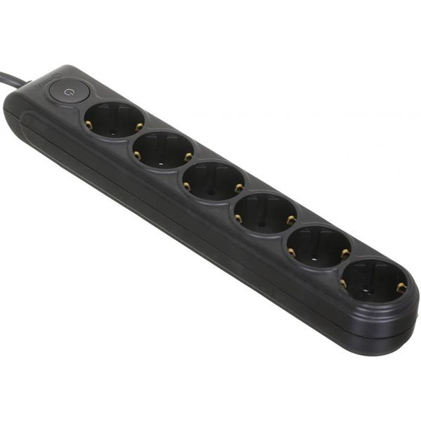 Удлинитель Makel с защитными шторками с заземлением 6 гн. черный 5 м N6311163 