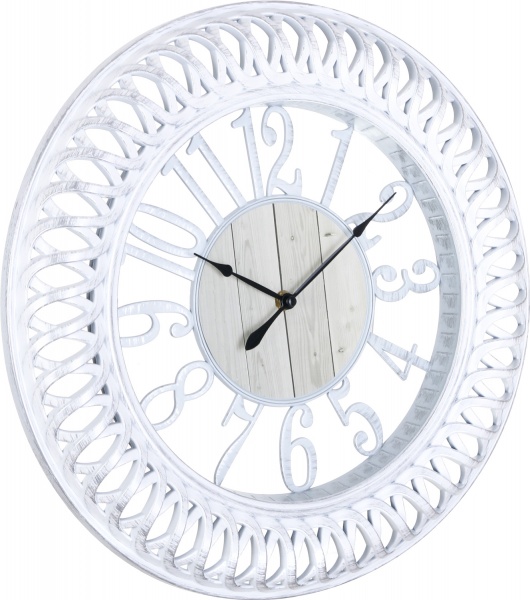 Годинник настінний Ticker білий з узором 55,5x43,5 см