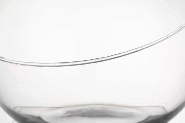 Ваза-акваріум зі скошеним краєм скляна d20 16 см прозора 