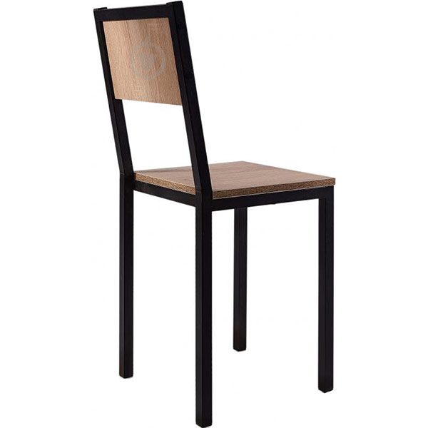 Стул обеденный Высота сиденья - 470 мм Лугалпроф Грация черный/дуб сонома