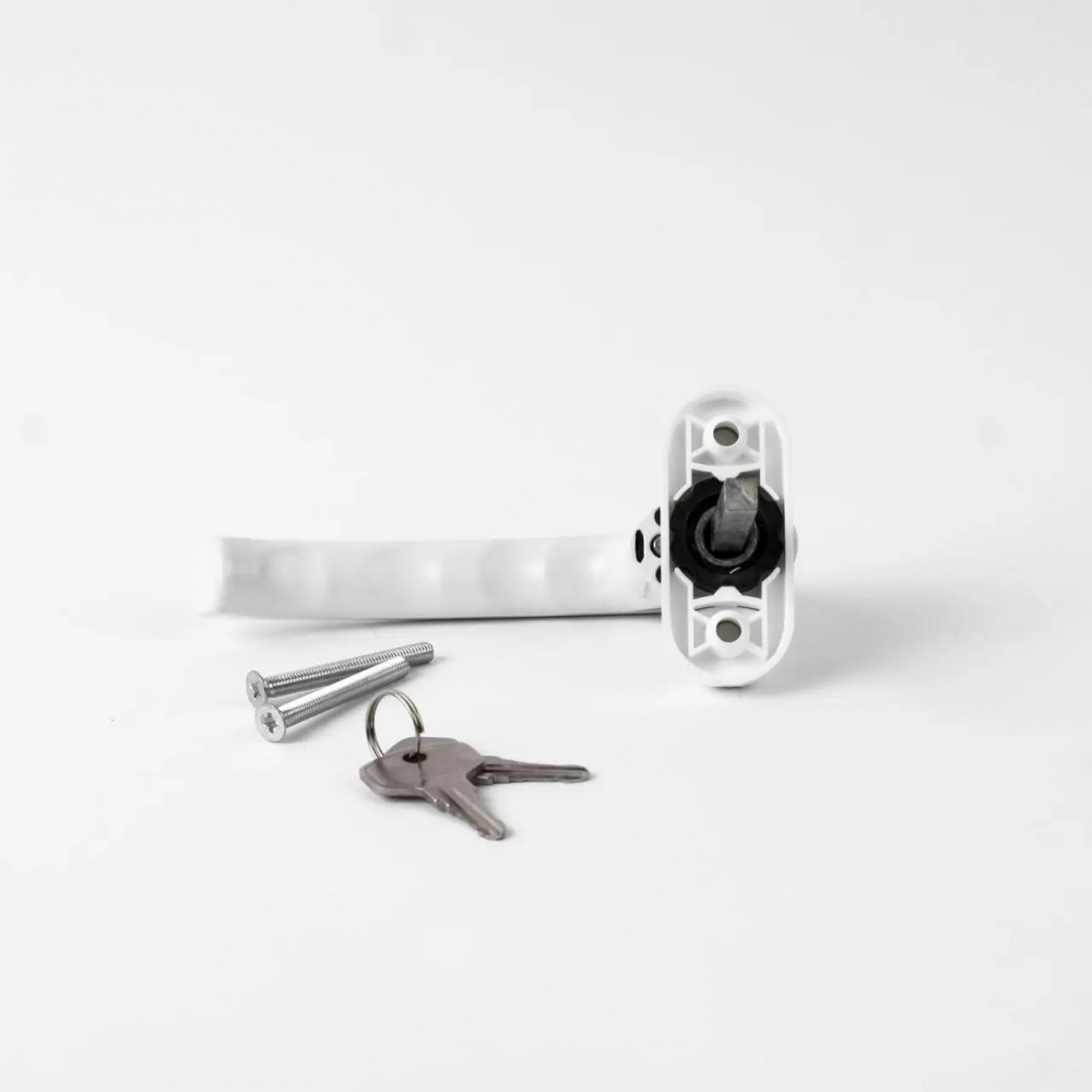 Ручка кнопка-ключ белая Ral 9016 WH 038/37 Antey