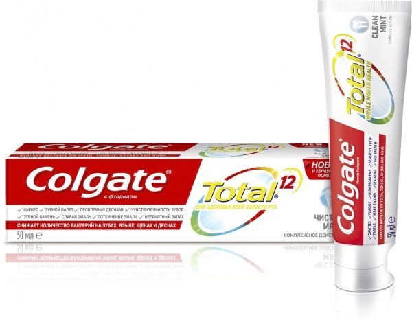 Зубна паста Colgate Total 12 Чиста м'ята 50 мл