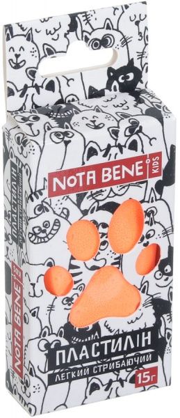 Пластилін легкий стрибаючий 15 помаранчевий неон Nota Bene
