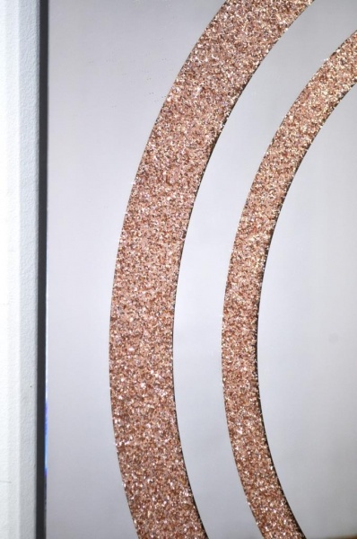 Дзеркало SEAPS №3504 Zerrofixx Glitter circle мідь 90x90 см 5 series 