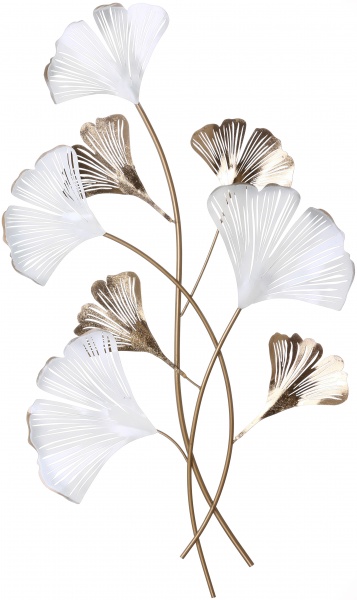 Декор настенный Clover 58,4x104,8 см бело-золотистый 