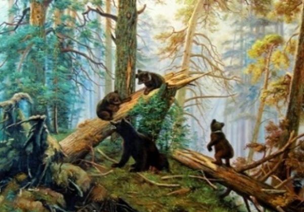 Набір для творчості зі стразами на підрамнику Ранок в лісі 40x50 см Діамантові ручки 