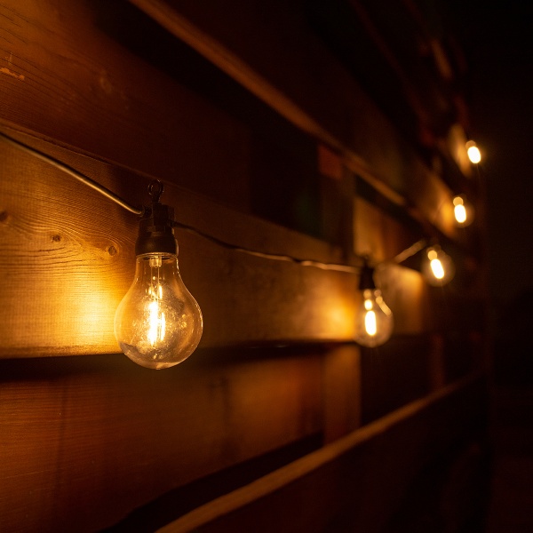 Электрогирлянда линейная YES! Fun ретро тепло-белая светодиодная (LED) 10 ламп 8 м 