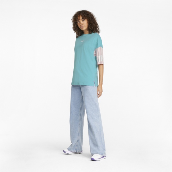 Футболка Puma Power Colorblock Tee 84712361 р.XS блакитний