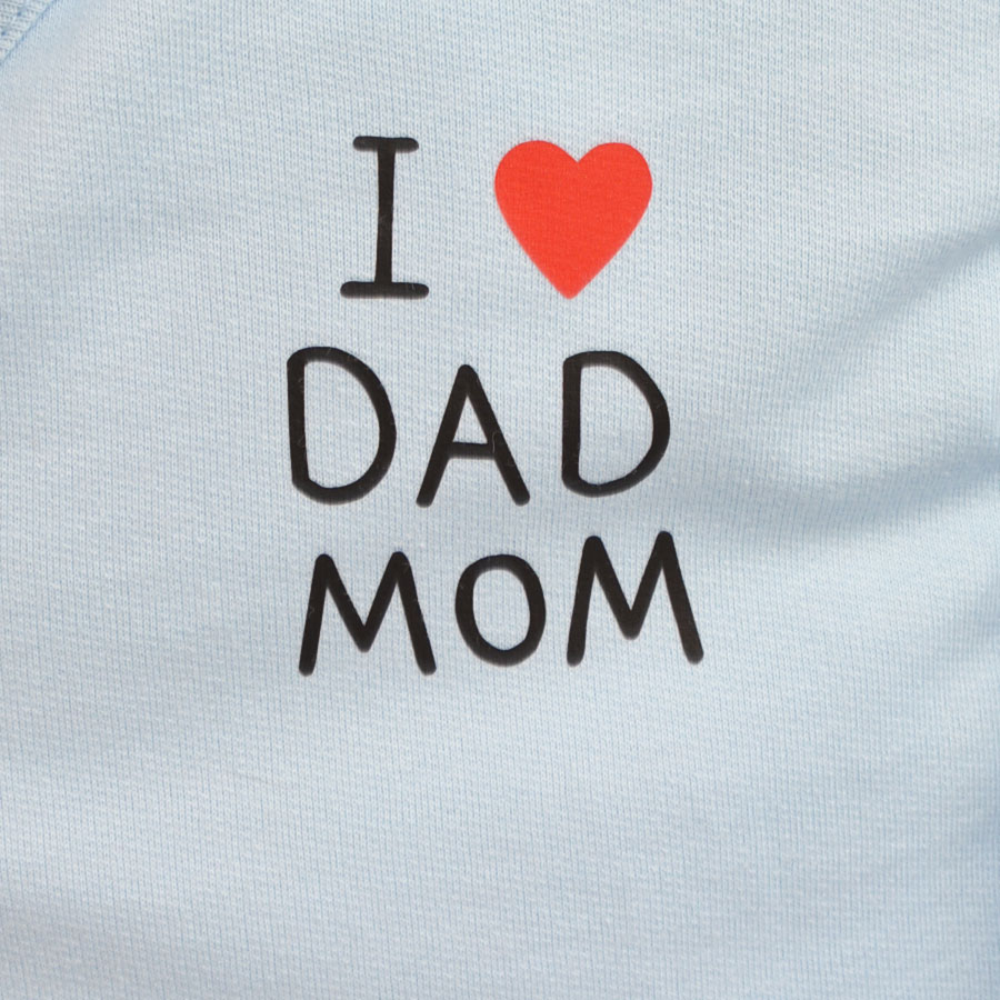 Комплект для новонароджених Blanka Люблю тата маму блакитний р.50-56 110912