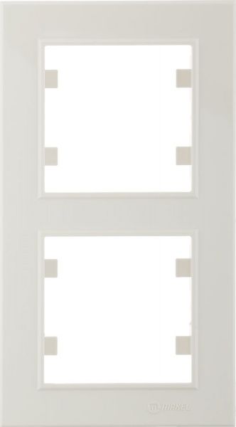 Рамка двомісна Makel Karea вертикальна слонова кістка