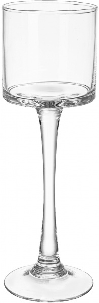 Свічник скляний 28х9 см