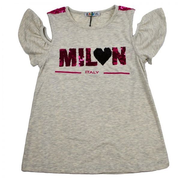 Футболка для дівчинки ALG Milan 720473 р.140 сірий 