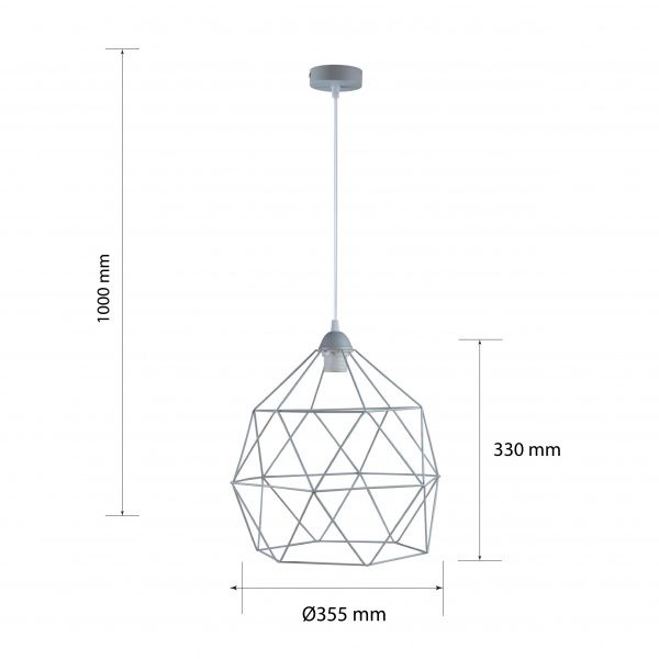 Підвіс Светкомплект Loft 3335 1x40 Вт E27 рожевий 