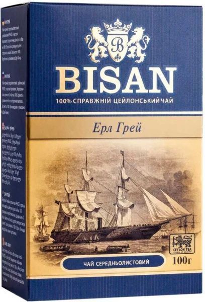 Чай чорний BISAN Граф Грей РЕКОЕ 4791007012627 100 г 