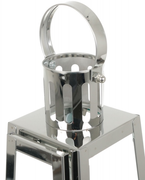 Подсвечник-фонарь Jia 14,5х13,5х28 см серебристый