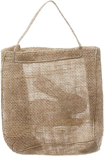 Сумка подарункова з мішковини Зайчик 18х7х18 см