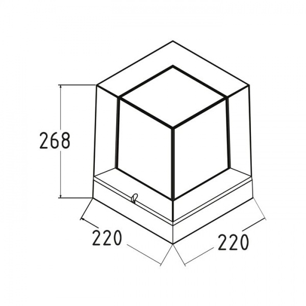 Светильник парковый HOROZ ELECTRIC PRIZMA E27 IP44 белый 400-020-129 