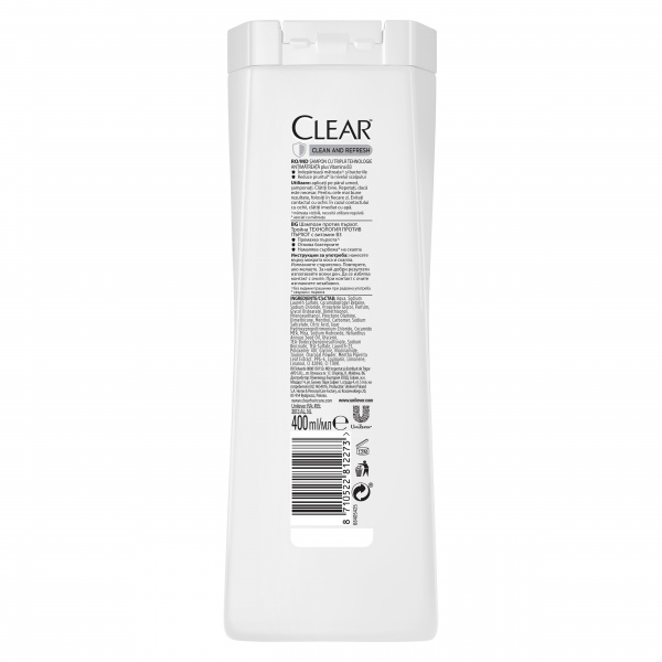Шампунь CLEAR Очищение и свежесть 400 мл