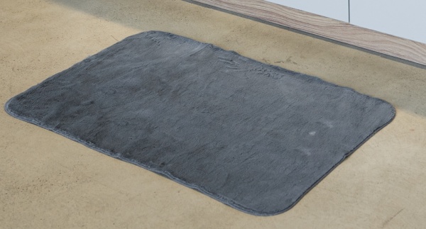 Коврик для ванной комнаты Dariana Moon из эко-меха 60x90 см графитовый