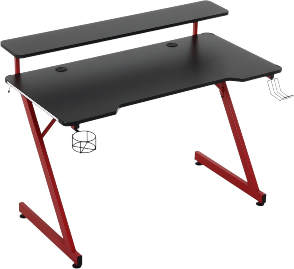Стіл комп'ютерний чорно-червоний CT-N2338D