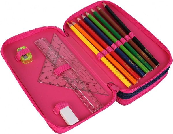 Пенал 31 предм Triple Butterfly Dreams Метелики синій 11438710 Herlitz синій