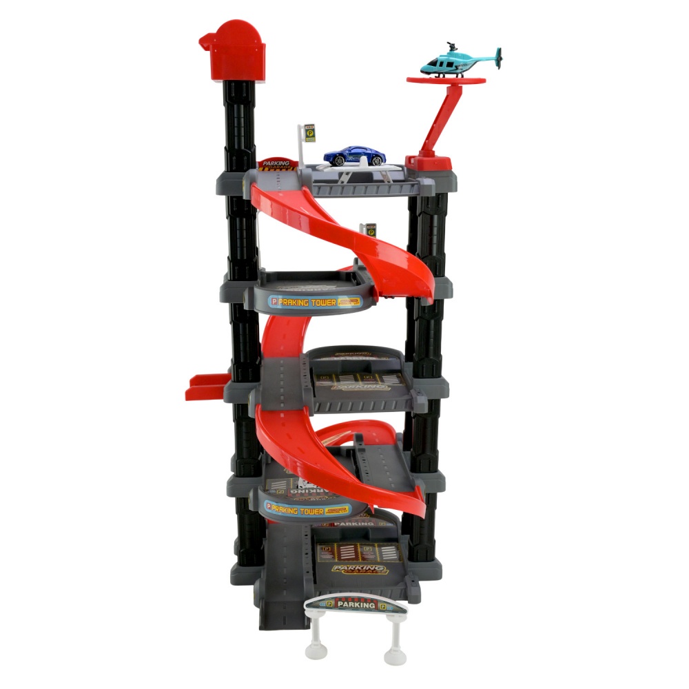 Игровой набор Shantou Паркинг с машинками и вертолетом 731