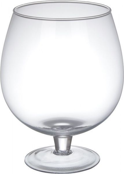 Ваза Spring коньячка 24х19 см прозора скляна Wrzesniak Glassworks