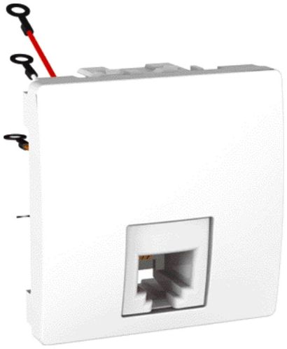 Розетка телефонна Schneider Electric Unica широка білий MGU3.492.18