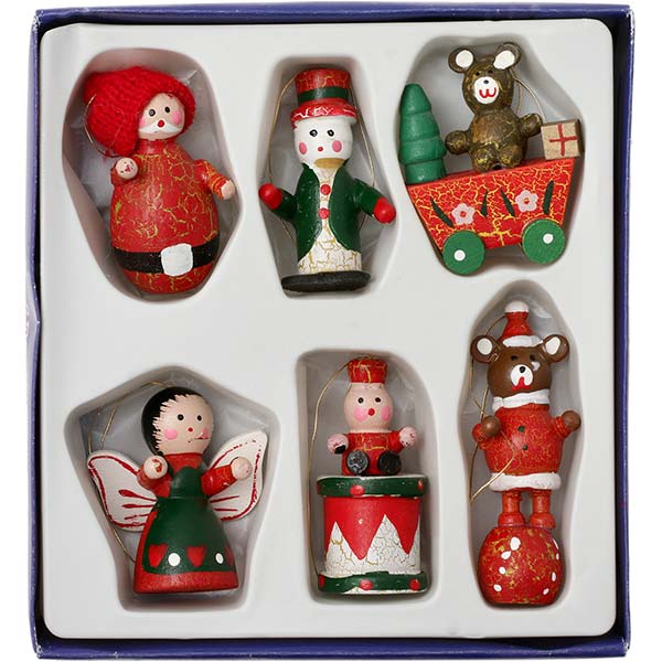 Набор деревянных фигурок 5,5 см 6 шт./уп.  