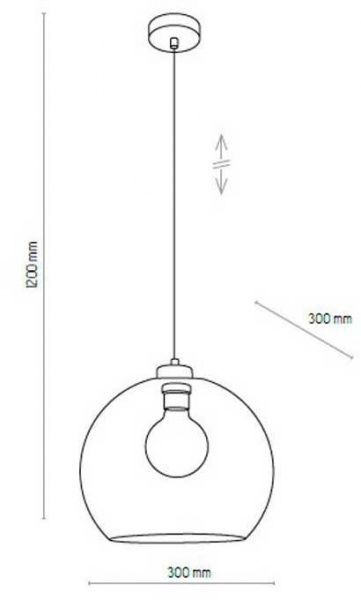 Світильник підвісний TK Lighting CUBUS GRAPHITE 1x60 Вт E27 чорний 4292 