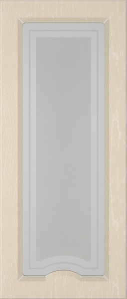 Фасад для кухні Грейд-Плюс Світло-сіра текстура №338 патина біла 920*396 ВТ верхній лівий /Версаль