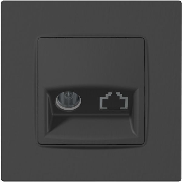 Розетка TV оконечная Plank Electrotechnic Classic/Nordic антрацит PLK0811241