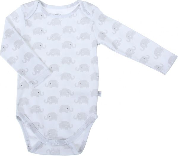 Комбинезон детский ясельный Слоны р.68 бело-серый 494-222-17 