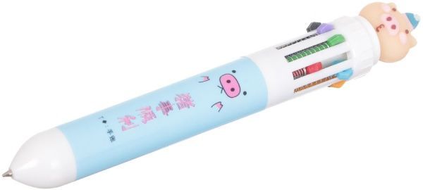Ручка шариковая Поросенок разноцветная 