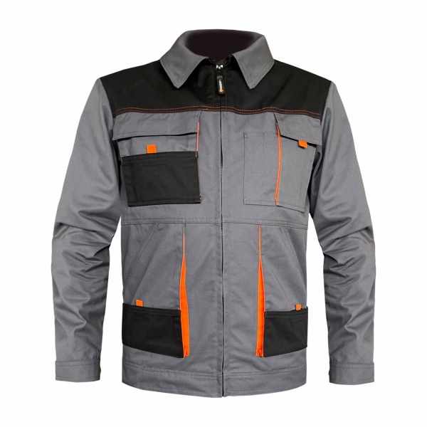 Куртка робоча Trident Оріон р. L 48-50 зріст 5-6 КР-002 сірий із чорним/помаранчевий