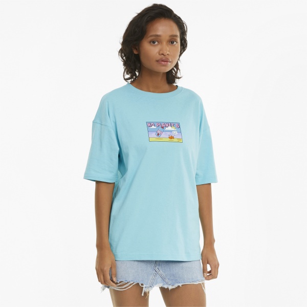 Футболка Puma Downtown Graphic Tee 53024449 р.XS блакитний