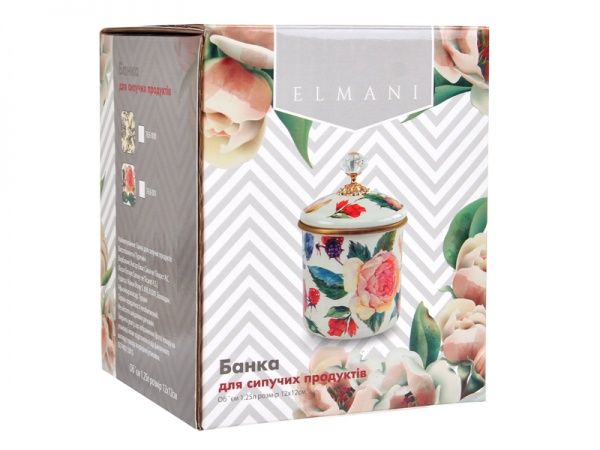 Банка для сипучих Пташка 1,25 емаль 763-008 Elmani