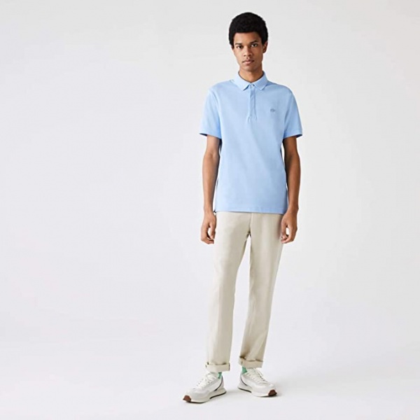 Поло Lacoste Men s S/S polo YH4801FSL р.7 синьо-сірий