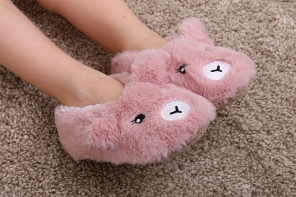 Капці дитячі для дівчинки Maxwin KIDS Звірята Ведмедик р.35-36 рожевий 