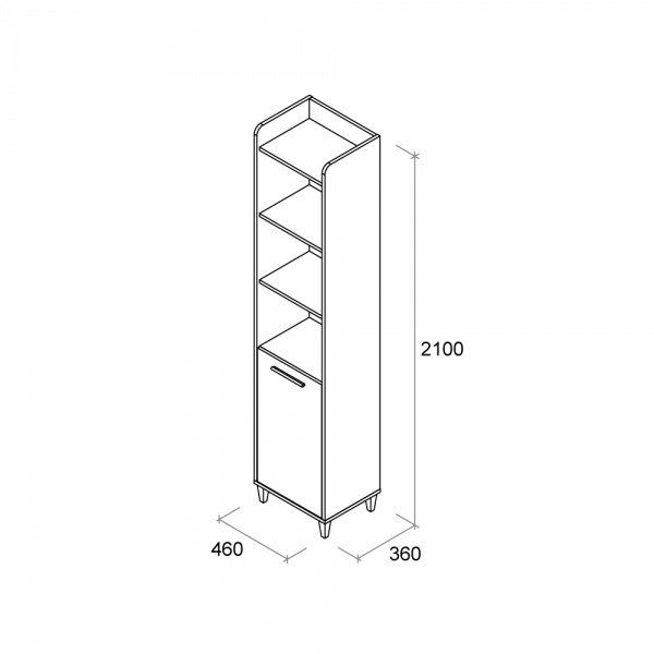 Шкаф Aqua Rodos Dallas севилья / антрацит 