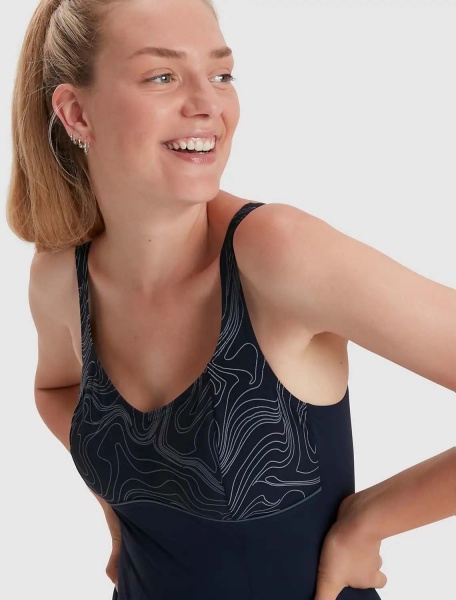 Купальник Speedo SHAPING CONTOURLUSTRE PT 1PC AF 812284G707 р.36 черный