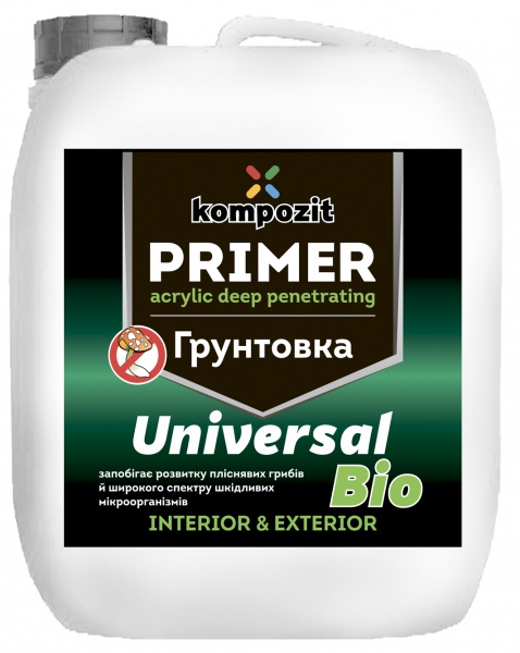 Грунтовка глубокопроникающая Kompozit акриловая Universal-BIO 1 л 