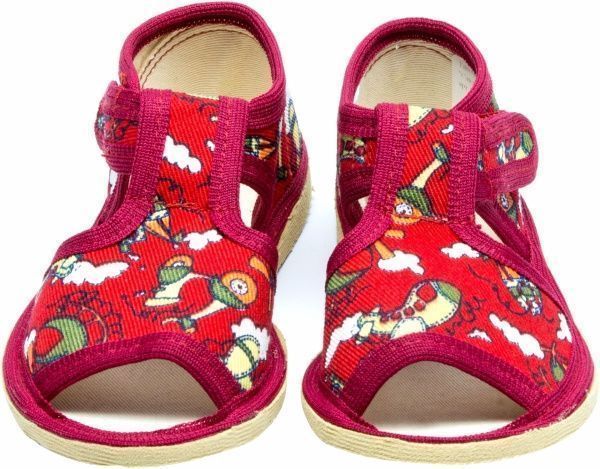 Капці для дівчаток Экотапок Сандалик літній червоні 1075 р.28,5