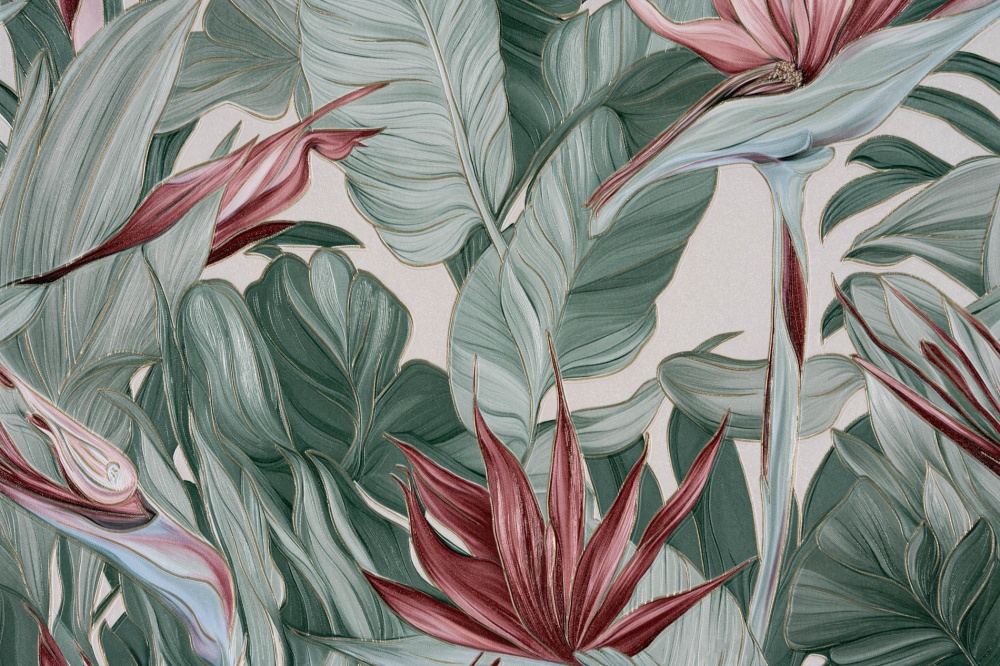 Шпалери вінілові на паперовій основі Слов'янські шпалери Expromt Зелень 5883-03 0,53x10,05 м