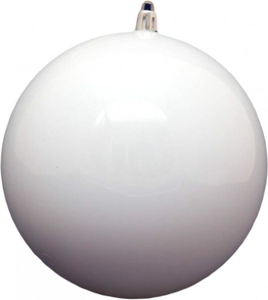 Куля пластикова Девілон 0157 d120 однотонна білий перламутровий
