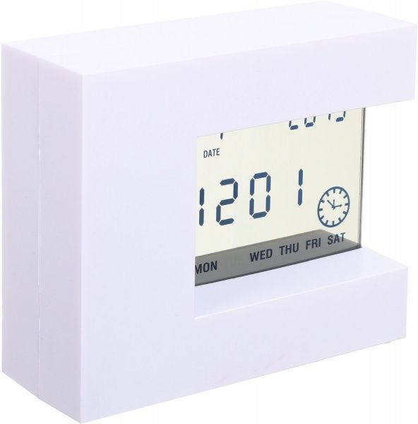 Часы настольные Turned 11х4х9.5 см белый