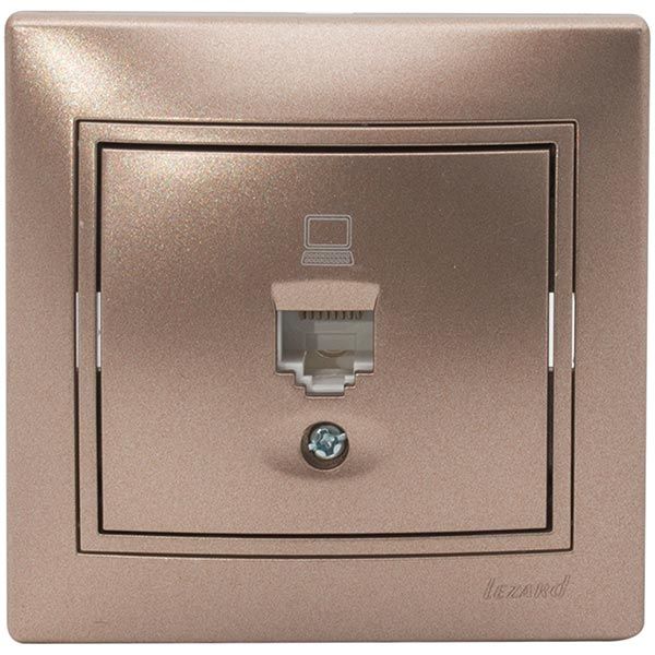 Розетка компьютерная Lezard Mira светло-коричневый