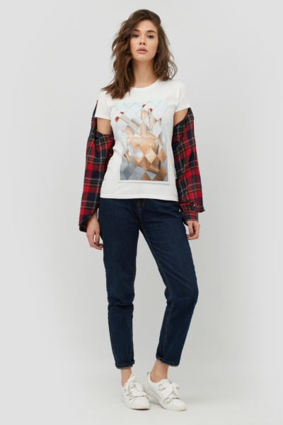 Футболка YAPPI WW1077 р.S білий