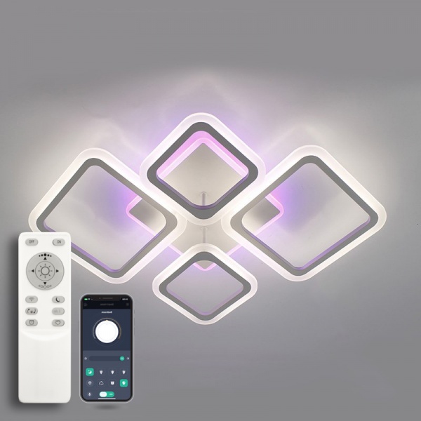 Люстра светодиодная Luminaria 5x75 Вт белый OVAL RGB 75W 5S APP 