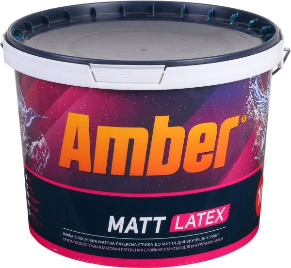 Краска латексная Amber Matt Latex мат белый 15л 10 + 5 л 